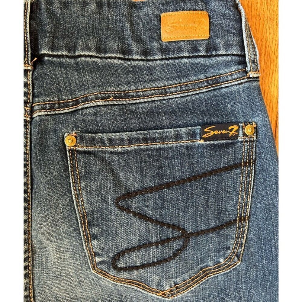 Seven 7 Tummyless High Rise Skinny Jeans Women’s Size 10 Stretch Blue Denim - Picture 11 of 11